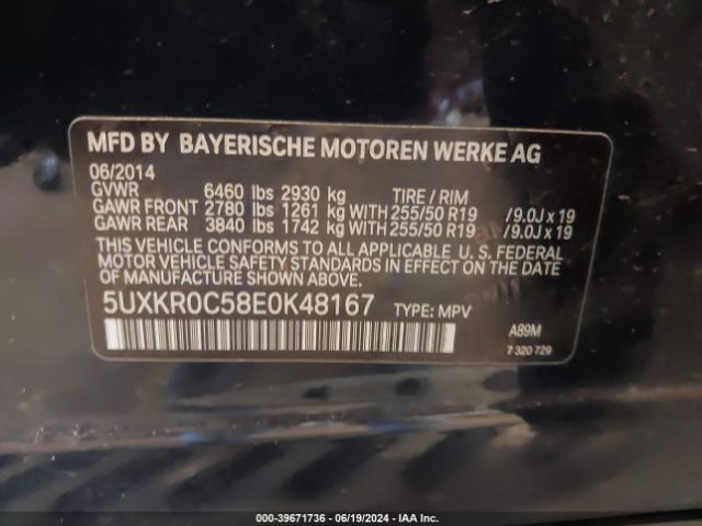 5UXKR0C58E0K48167 BMW X5 Xdrive35i