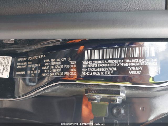 ZACNJABB8KPK76394 Jeep Renegade Latitude Fwd