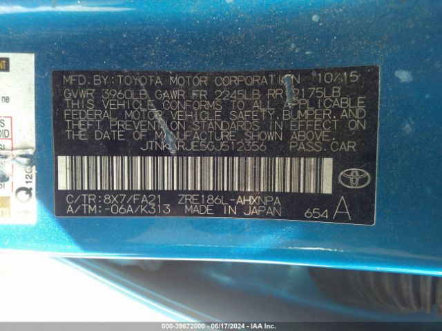 JTNKARJE5GJ512356 Scion IM