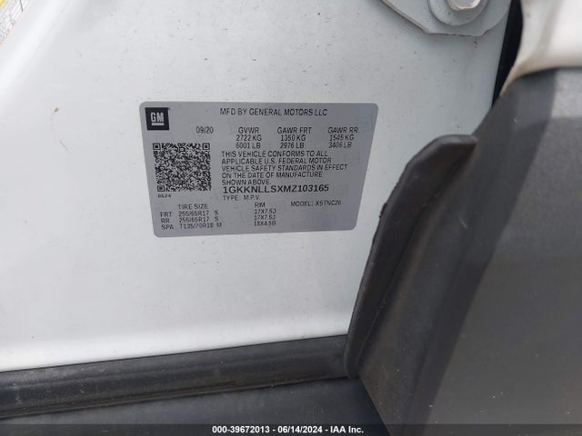 1GKKNLLSXMZ103165 GMC Acadia Awd At4