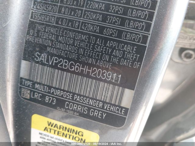 SALVP2BG6HH203911 Land Rover Range Rover Evoque Se/se Premium