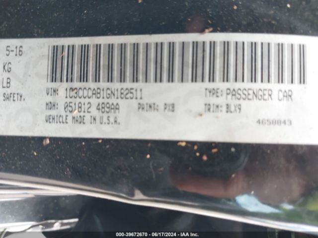 1C3CCCAB1GN182511 Chrysler 200 Limited Platinum