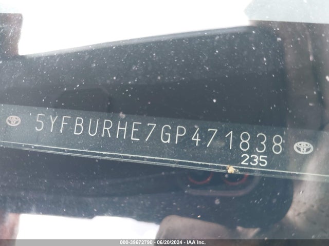 Toyota COROLLA LE 2016 5YFBURHE7GP471838 Image 9