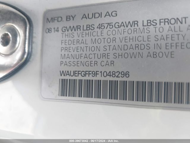 WAUEFGFF9F1048296 Audi A3 2.0t Premium