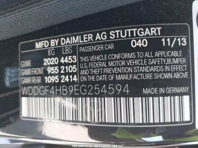 WDDGF4HB9EG254594 Mercedes-Benz C 250 Luxury/sport