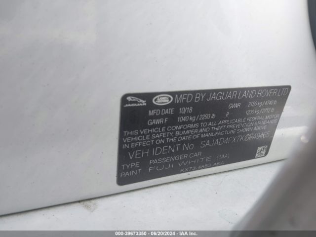 SAJAD4FX7KCP49465 Jaguar Xe 25t Premium