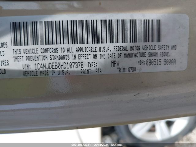1C4NJDEB0HD107378 Jeep Compass Latitude 4x4