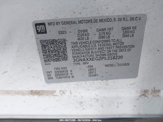 Chevrolet Equinox Awd Premier 2023 3GNAXXEG2PL218220 Image 9
