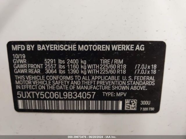 5UXTY5C06L9B34057 BMW X3 Xdrive30i