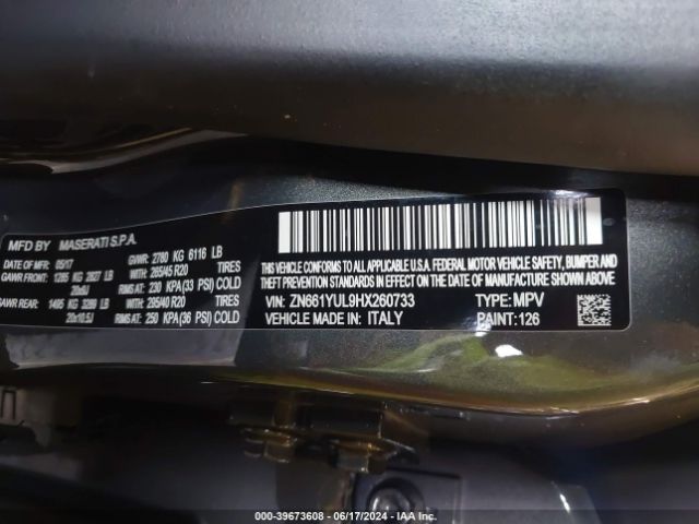 ZN661YUL9HX260733 Maserati LEVANTE S