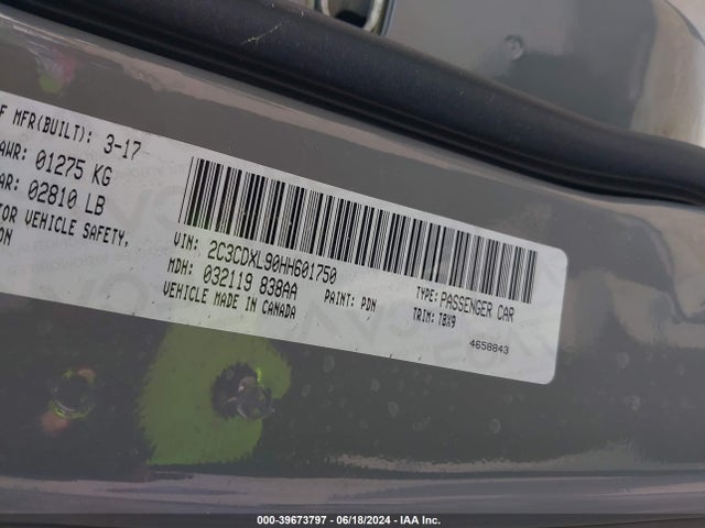 Dodge Charger Srt Hellcat Rwd 2017 2C3CDXL90HH601750 Image 9