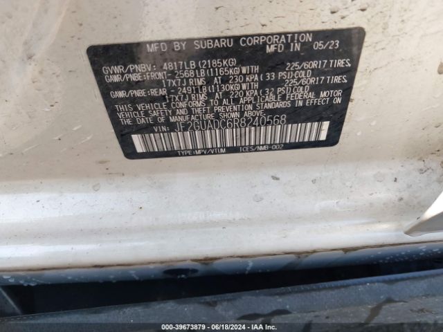JF2GUADC6R8240568 Subaru Crosstrek Premium