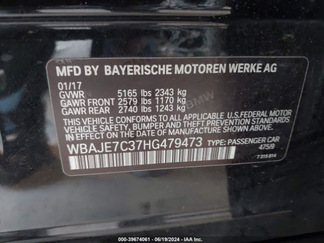 WBAJE7C37HG479473 BMW 540i Xdrive
