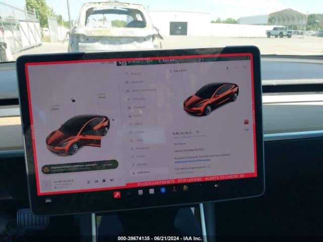 5YJ3E1EA8KF401872 Tesla Model 3 Long Range/mid Range/standard Range/standard Range Plus