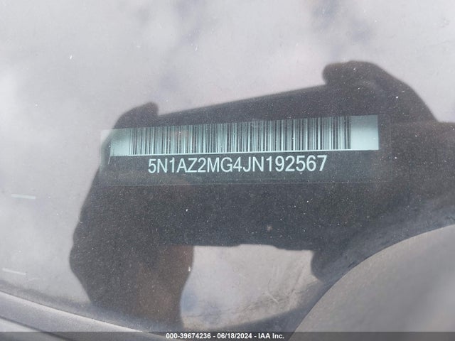 Nissan MURANO SL 2018 5N1AZ2MG4JN192567 Image 17
