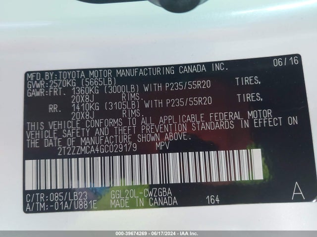 Lexus RX 350 2016 2T2ZZMCA4GC029179 Image 9