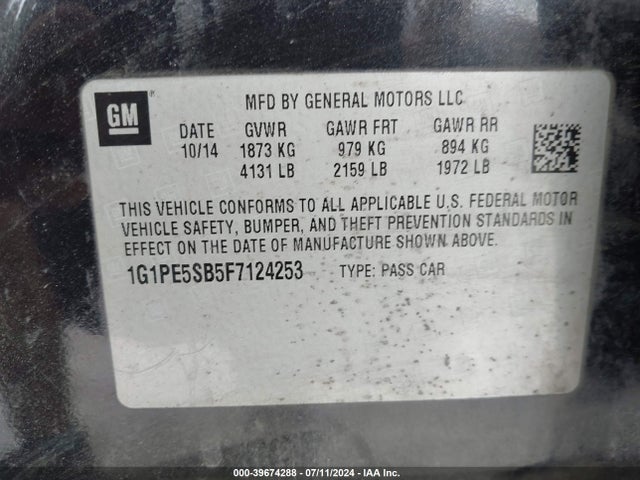 Chevrolet Cruze 2lt Auto 2015 1G1PE5SB5F7124253 Image 9