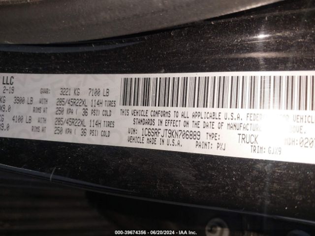 2019 RAM 1500 1C6SRFJT9KN706889 Photo 8