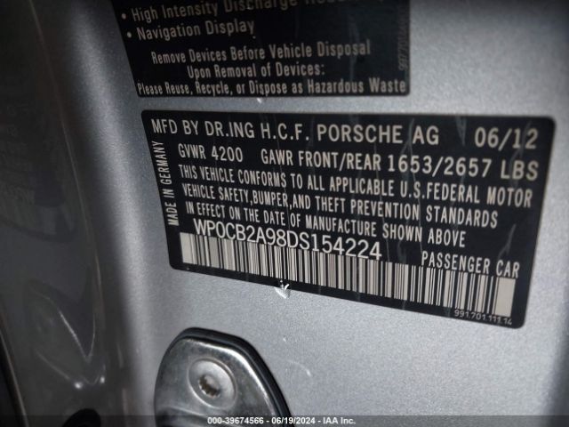 2013 PORSCHE 911 WP0CB2A98DS154224 Photo 8