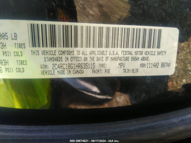 2C4RC1BG1HR635115 Chrysler Pacifica Touring-l