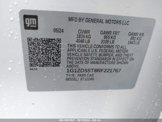 1G1ZD5ST8RF221767 Chevrolet MALIBU LT
