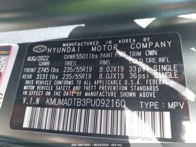 KMUMADTB3PU092160 Genesis Gv70 2.5t Awd