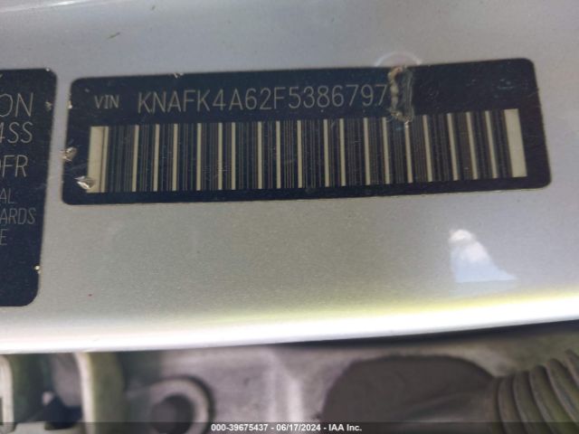KNAFK4A62F5386797 KIA FORTE LX