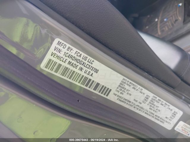 1C4RDHDGXLC373700 Dodge Durango Gt Rwd