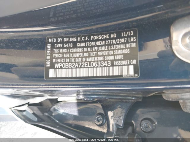 2014 PORSCHE PANAMERA WP0BB2A72EL063343 Photo 8