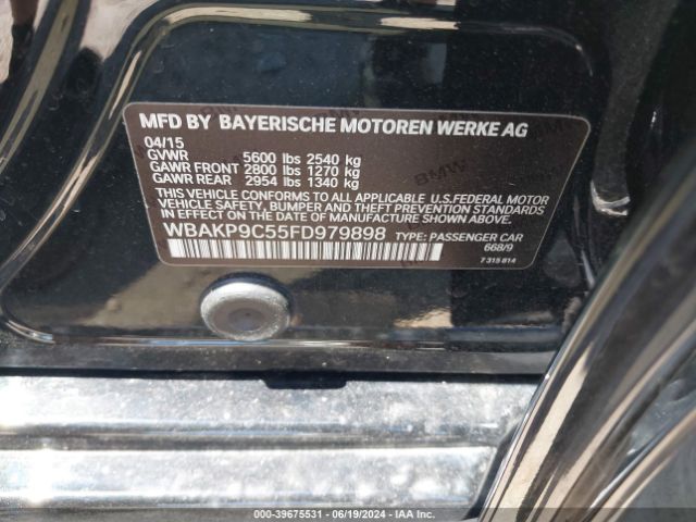 WBAKP9C55FD979898 BMW 550i Xdrive
