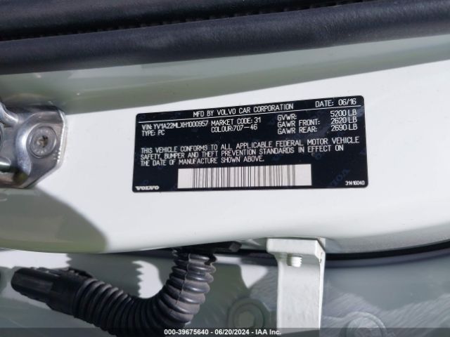 YV1A22MLXH1000957 Volvo S90 T6 Inscription