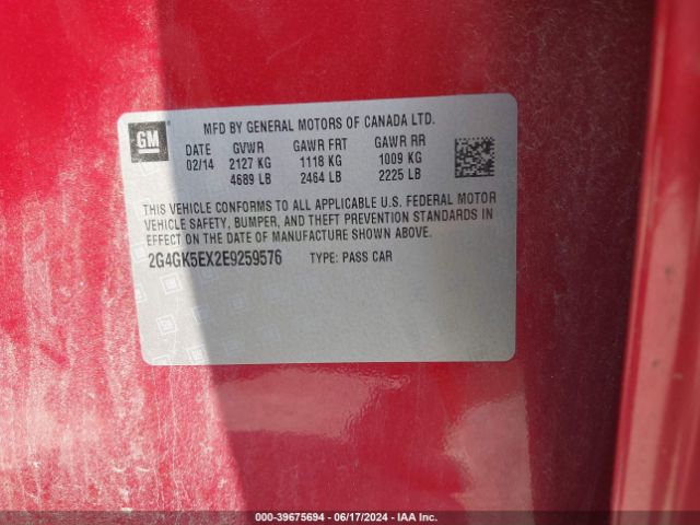 2G4GK5EX2E9259576 Buick Regal Turbo