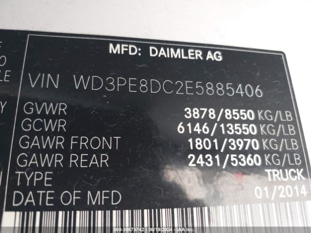 WD3PE8DC2E5885406 Mercedes-Benz Sprinter 2500 High Roof