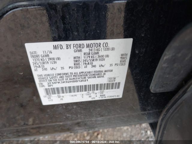 2FMPK3K92HBB12021 Ford Edge Titanium