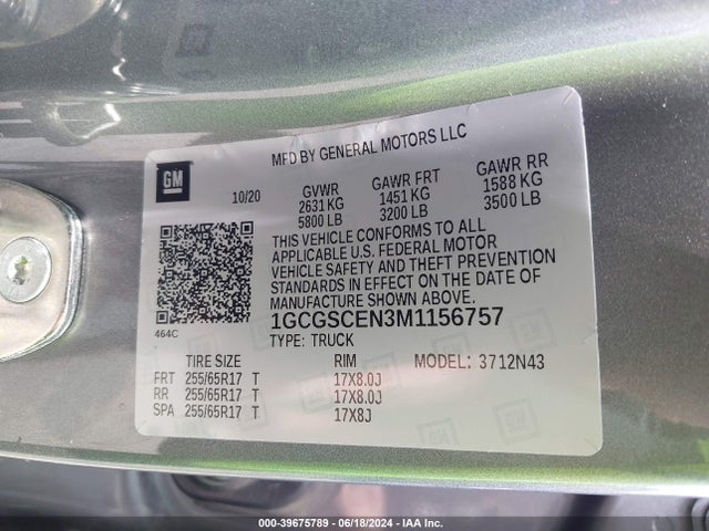 1GCGSCEN3M1156757 Chevrolet Colorado 2wd  Short Box Lt