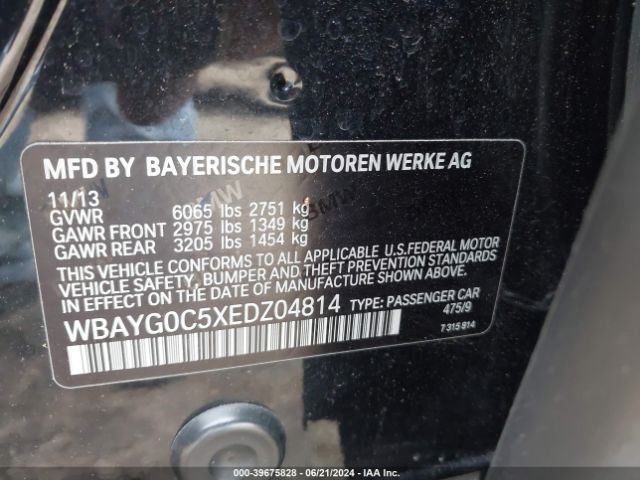 2014 BMW 760LI WBAYG0C5XEDZ04814 Photo 8