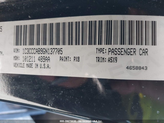 1C3CCCAB9GN137705 Chrysler 200 Limited