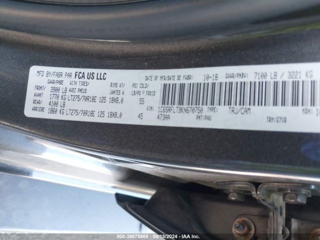 1C6SRFLT9KN670750 RAM 1500 Rebel