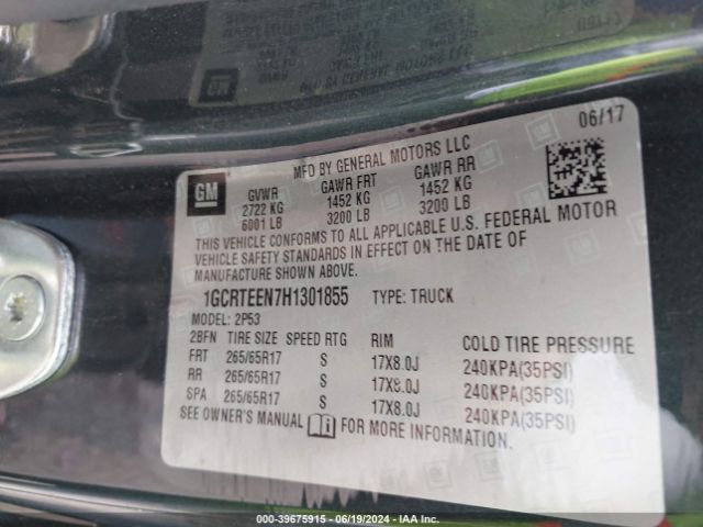 1GCRTEEN7H1301855 Chevrolet Colorado Zr2