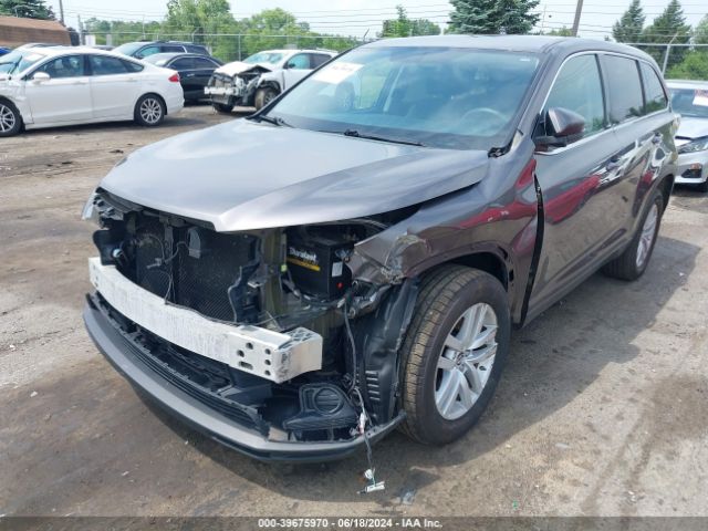 5TDZARFH8GS019876 Toyota Highlander Le