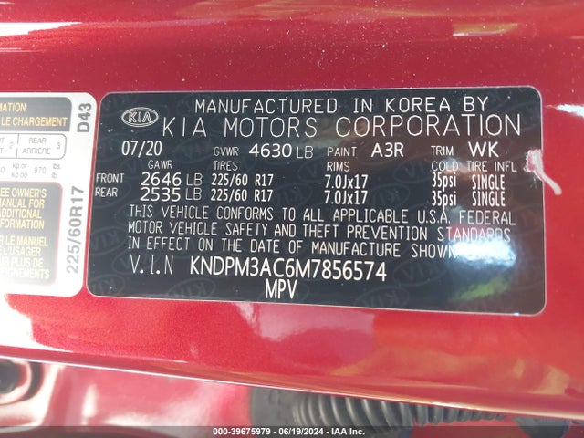 KIA Sportage Lx 2021 KNDPM3AC6M7856574 Image 9