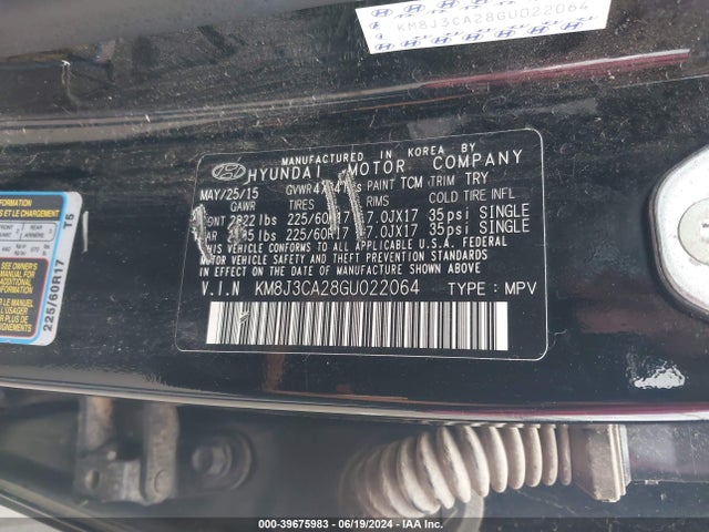 Hyundai Tucson Eco 2016 KM8J3CA28GU022064 Image 9