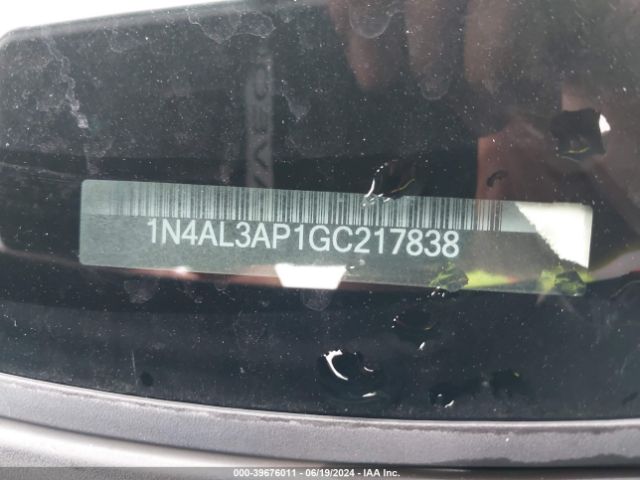 1N4AL3AP1GC217838 Nissan Altima 2.5/2.5 S/2.5 Sl/2.5 Sr/2.5 Sv