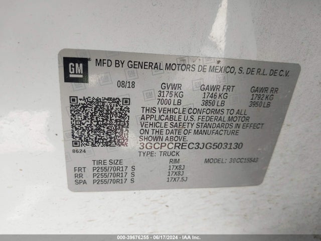 Chevrolet Silverado 1500 1lt 2018 3GCPCREC3JG503130 Image 9