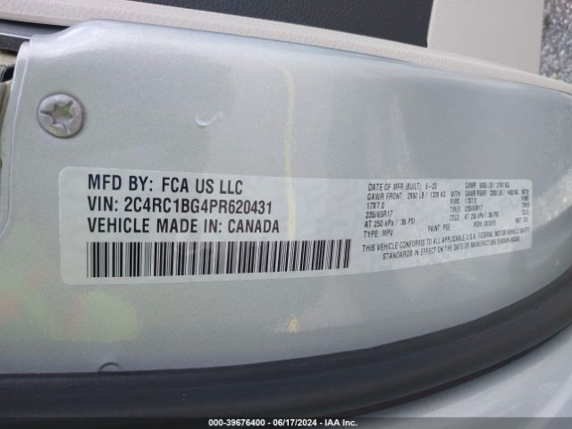 2C4RC1BG4PR620431 Chrysler Pacifica Touring L