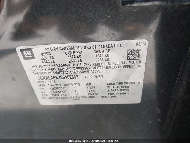 Chevrolet EQUINOX LS 2014 2GNALAEK2E6102532 Image 9