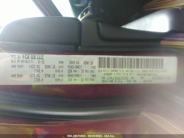 1C4RJFAG2GC393852 Jeep Grand Cherokee Laredo
