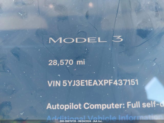 2023 TESLA MODEL 3 5YJ3E1EAXPF437151 Photo 6