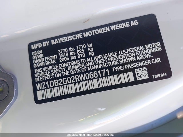 Toyota Gr Supra 2.0 2024 WZ1DB2G02RW066171 Image 9