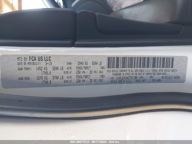 Jeep Grand Cherokee Laredo E 4x2 2019 1C4RJEAG4KC731786 Image 9